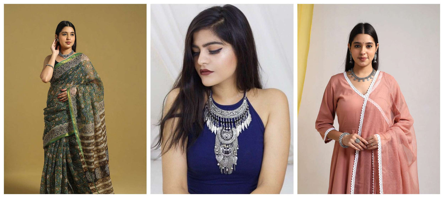 Styling Oxidised Jewellery with Sarees, Kurtas & Western Wear
