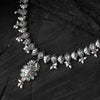 Saanjh Bela Pink & Sea Green Leaves Oxidised Necklace Set