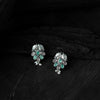 Saanjh Bela Pink & Sea Green Leaves Oxidised Necklace Set