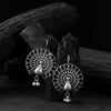 Saanjh Bela Mayuri Black Oxidised Earrings