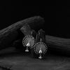 Saanjh Bela Mayuri Black Oxidised Earrings