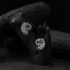 Mayuri Saanjh Bela Green Oxidised Earrings