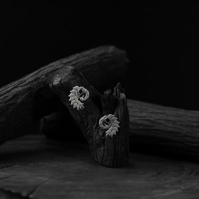 Mayuri Saanjh Bela Black Oxidised Earrings