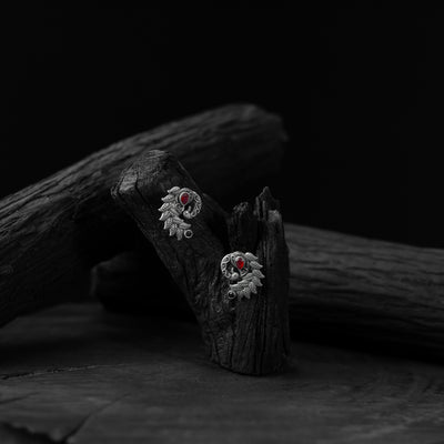 Mayuri Saanjh Bela Red Oxidised Earrings