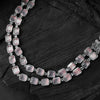 Saanjh Bela Light Pink Double Layered Oxidised Necklace Set