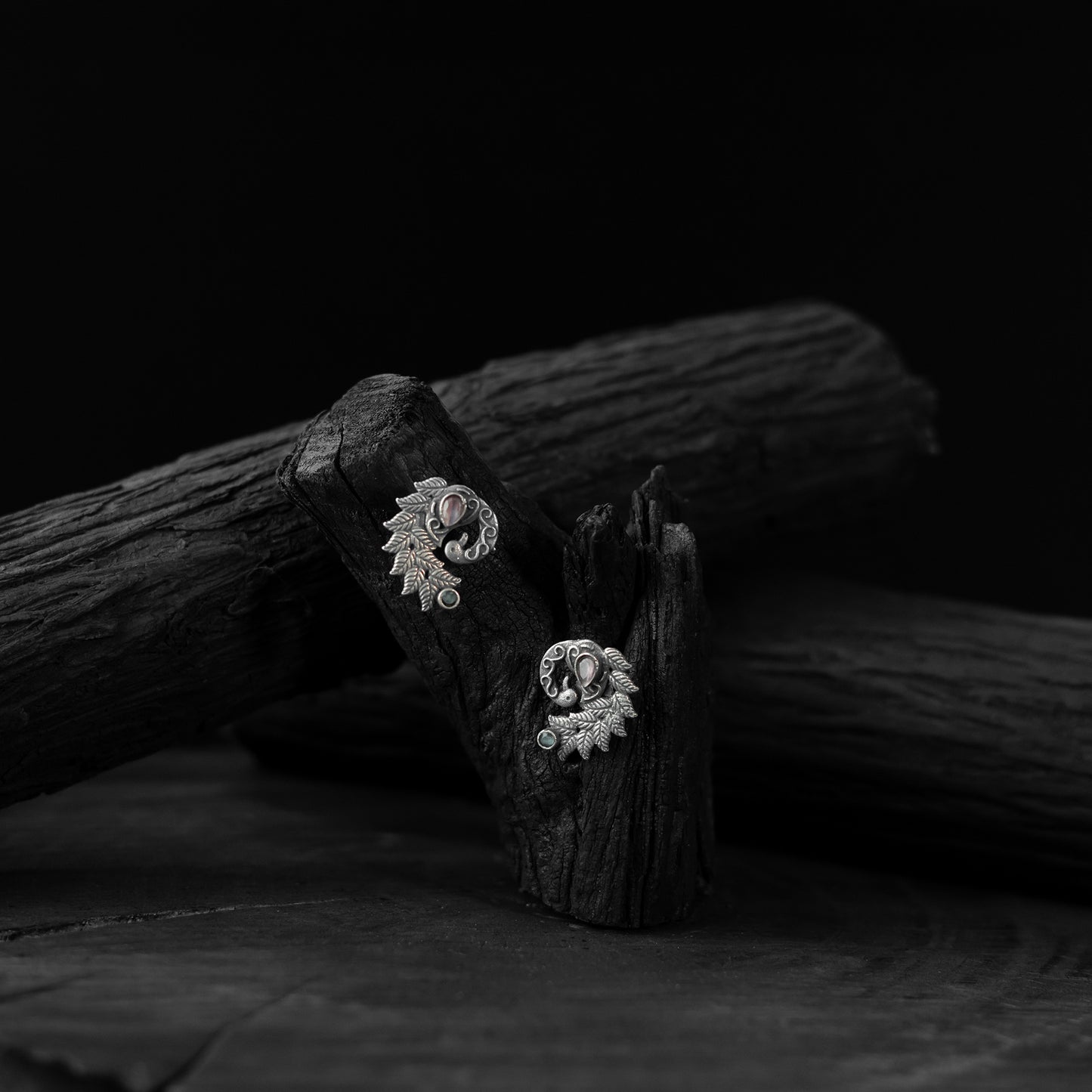 Mayuri Saanjh Bela Oxidised Earrings