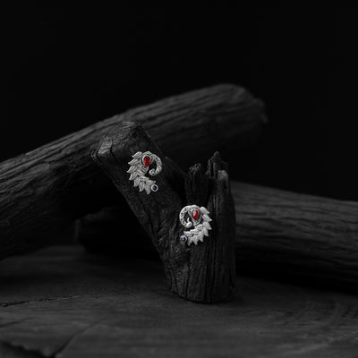 Mayuri Saanjh Bela Ruby Oxidised Earrings