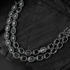 Saanjh Bela Black Double Layered Oxidised Necklace Set