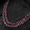 Saanjh Bela Pink Double Layered Oxidised Necklace Set