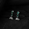 Saanjh Bela Green Double Layered Oxidised Necklace Set