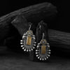 Saanjh Bela Yellow Elephant Flower Oxidised Earrings