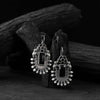 Saanjh Bela Black Elephant Flower Oxidised Earrings