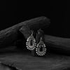Saanjh Bela Black Elephant Flower Oxidised Earrings