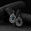 Saanjh Bela Elephant Flower Multicolor Oxidised Earrings