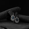 Saanjh Bela Elephant Flower Multicolor Oxidised Earrings
