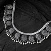 Black Floral Saanjh Bela Oxidised Necklace Set