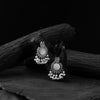 Saanjh Bela Mayura White Oxidised Earrings