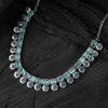 Saanjh Bela Sea Green Blossom Oxidised Necklace Set