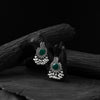 Saanjh Bela Green Mayura Oxidised Earrings
