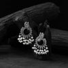 Saanjh Bela Black Mayura Oxidised Earrings
