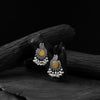 Saanjh Bela Yellow Mayura Oxidised Earrings