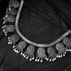 Pink Saanjh Bela Floral Oxidised Necklace Set