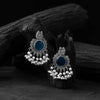 Saanjh Bela Blue Mayura Oxidised Earrings