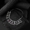 Pink Saanjh Bela Floral Oxidised Necklace Set