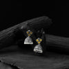 Saanjh Bela Yellow Square Oxidised Jhumka Earrings