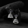 Saanjh Bela Blue Square Oxidised Jhumka Earrings