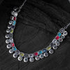 Saanjh Bela Multicolor Blossom Oxidised Necklace Set