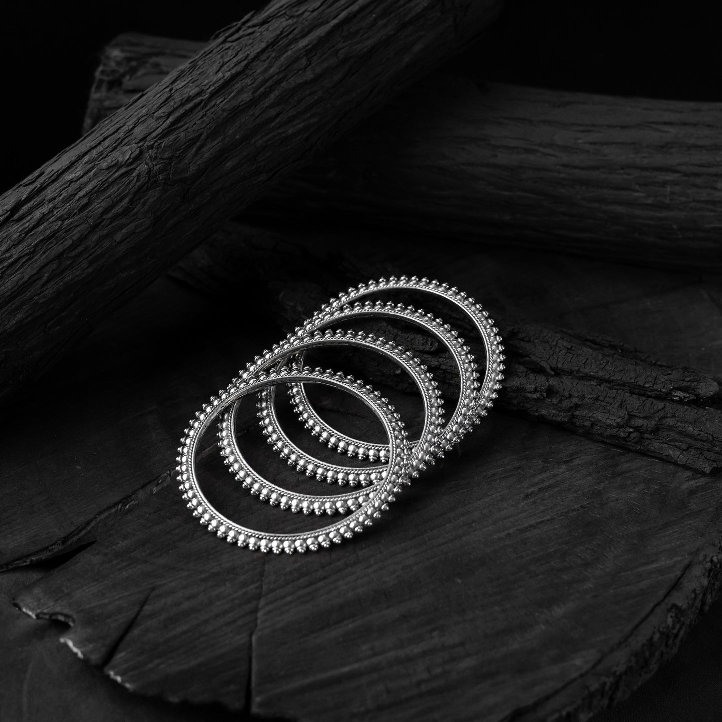 Saanjh Bela Vritika Oxidised Bangle (Set of 4)