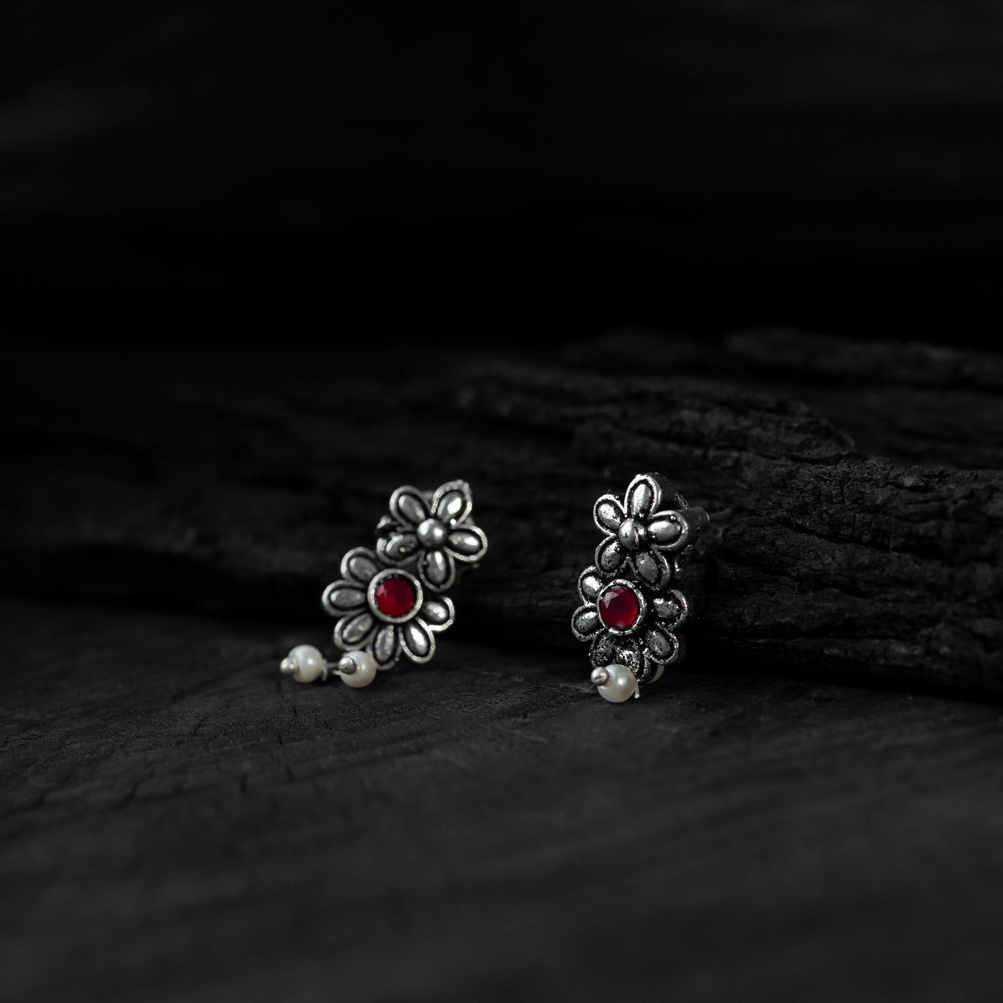 Saanjh Bela Multicolor Flower Oxidised Necklace Set