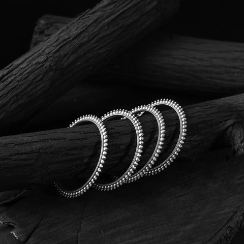 Saanjh Bela Vritika Oxidised Bangle (Set of 4)
