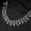 Multicolor Flower Saanjh Bela Oxidised Necklace Set