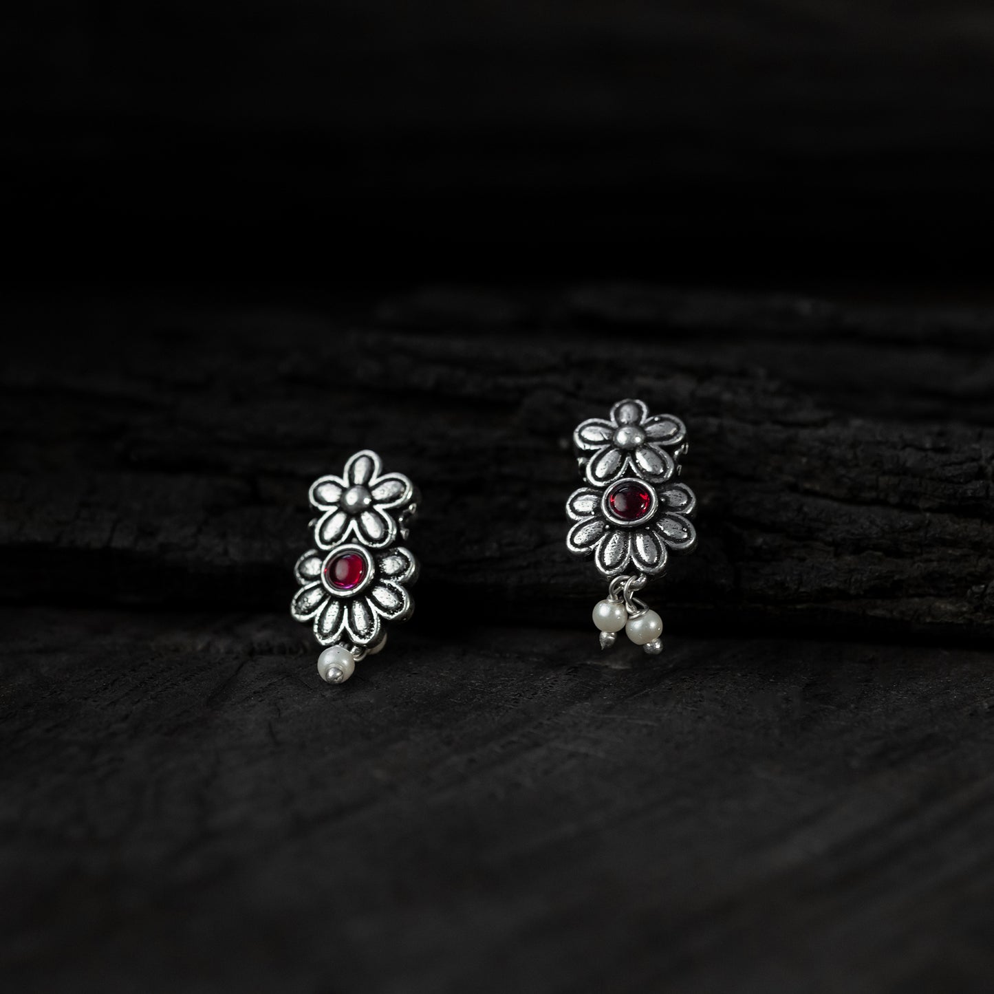Multicolor Flower Saanjh Bela Oxidised Necklace Set