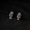 Saanjh Bela Red Flower Oxidised Necklace Set