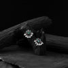 Saanjh Bela Pink & Green Bloom Oxidised Earrings