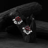 Saanjh Bela Red Bloom Oxidised Earrings