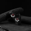 Saanjh Bela Red Bloom Oxidised Earrings