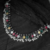 Saanjh Bela Multicolor Oval Oxidised Necklace Set