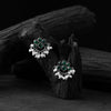 Saanjh Bela Green Bloom Oxidised Earrings