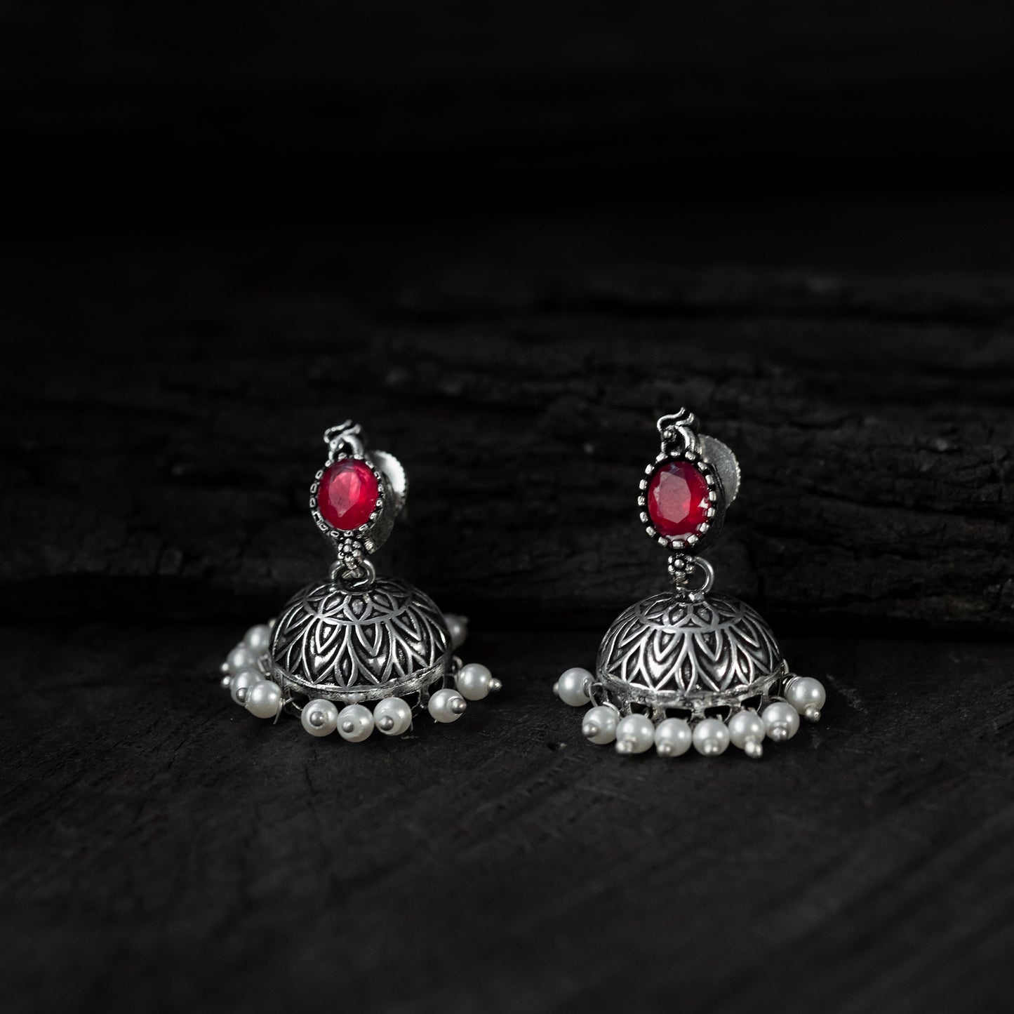 Saanjh Bela Multicolor Oval Oxidised Necklace Set