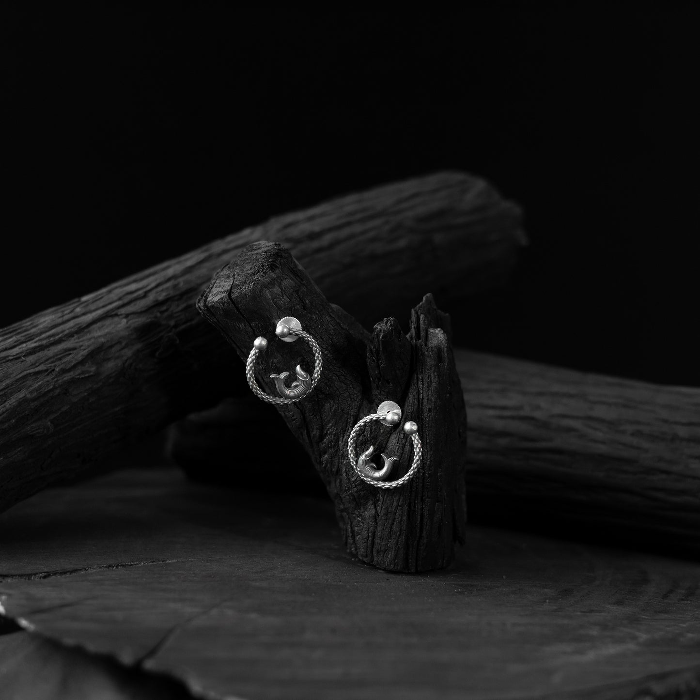 Saanjh Bela Matsya Oxidised Earrings