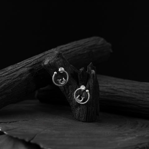 Saanjh Bela Matsya Oxidised Earrings