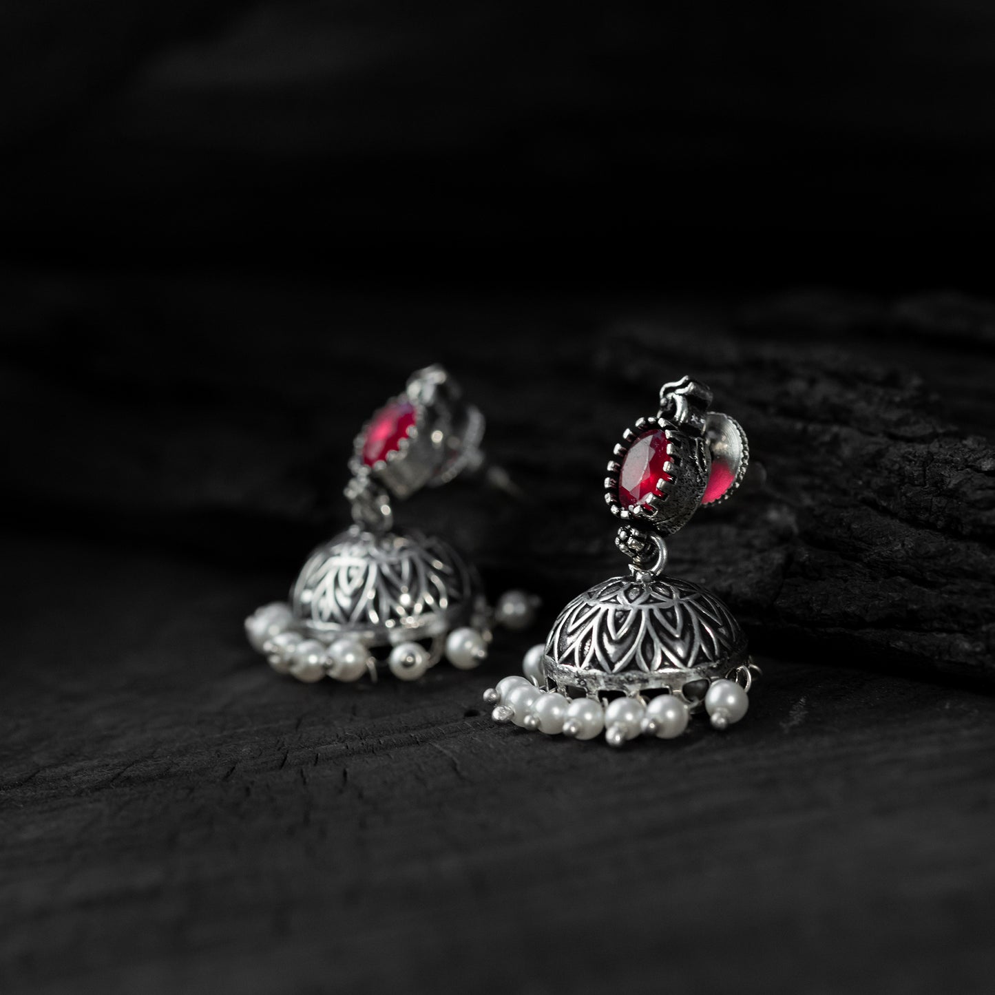 Saanjh Bela Multicolor Oval Oxidised Necklace Set