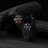 Saanjh Bela Multicolor Lotus Oxidised Stud Earrings