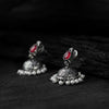 Saanjh Bela Ruby Oval Oxidised Necklace Set
