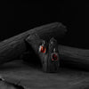 Saanjh Bela Red Square Shape Oxidised Drop Earrings
