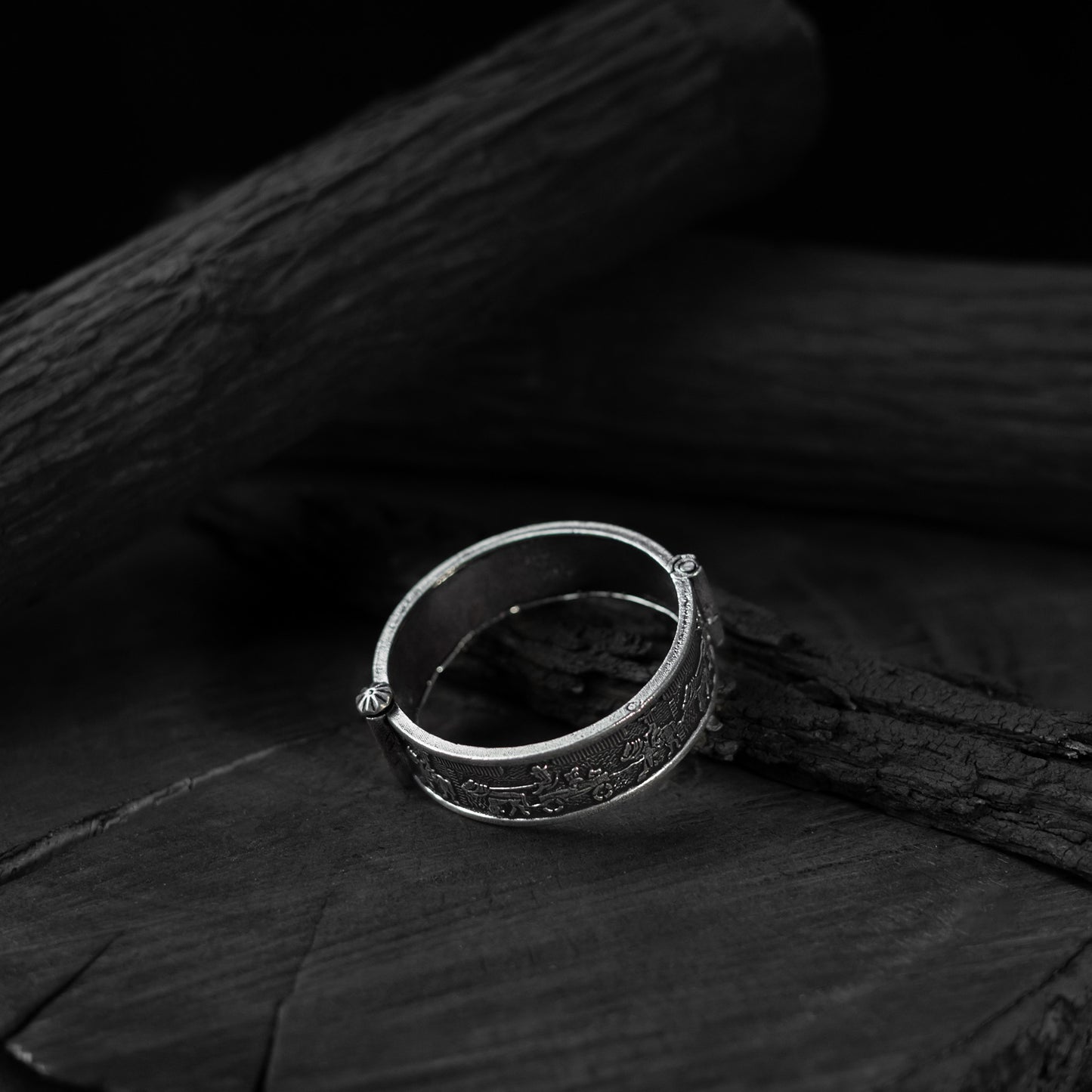 Saanjh Bela Horse & Rider Oxidised Bangle